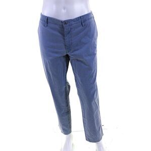 MMX Mens Cotton Flat Front Zip Fly Button Closure Four Pocket Pants Blue Size 38